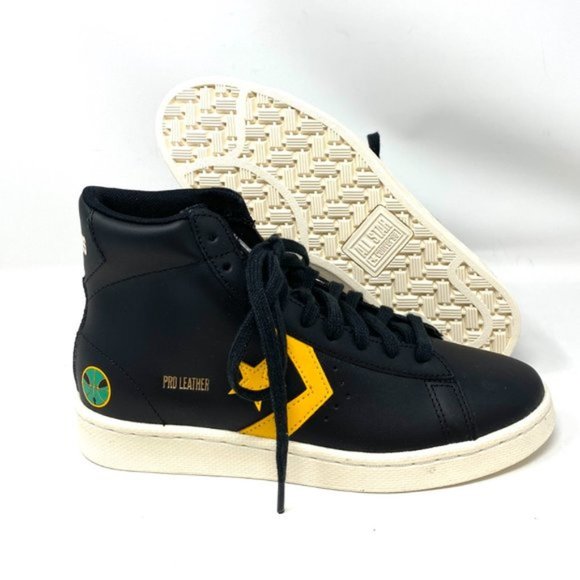 💖MEGA SALE💖Converse Women 271168C PRO LEATER Black Gold Basketball Sneakers - Picture 5 of 9